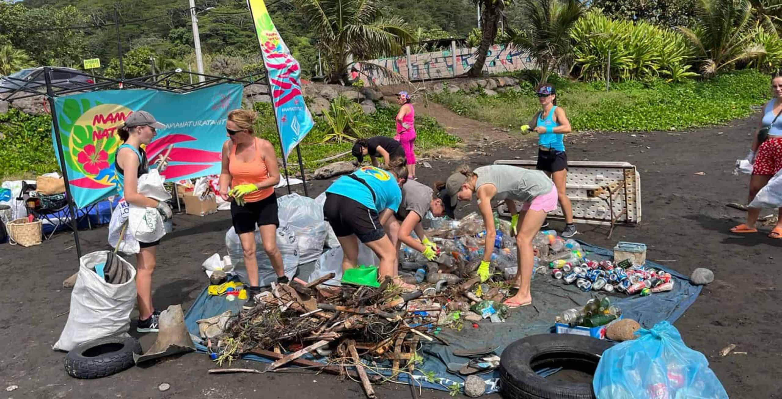 400 kg de déchets ramassés sur la plage de Ahonu à Papenoo !